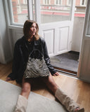 Oversized Black Leather Jacket