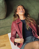 Red Biker Leather Jacket