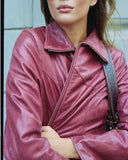 Red Biker Leather Jacket