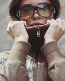 Belted Camel Suede Jacket
