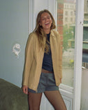 Beige High Neck Jacket