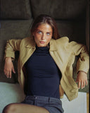 Beige High Neck Jacket