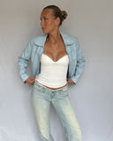Baby Blue Leather Jacket