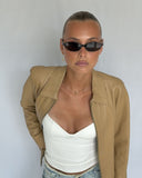 Beige Leather Jacket