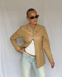 Beige Leather Jacket