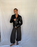 Black Zipped Leather Jacket