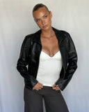 Black Zipped Leather Jacket