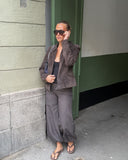 Dark Brown Suede Leather Jacket