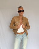 Beige Leather Jacket