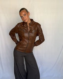 Brown Biker Leather Jacket