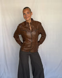 Brown Biker Leather Jacket