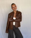 Brown Biker Leather Jacket