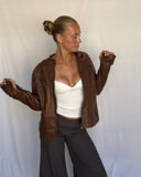 Brown Biker Leather Jacket