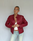 Red Biker Leather Jacket