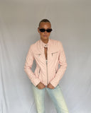 Baby Pink Leather Jacket