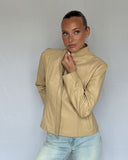 Beige High Neck Jacket