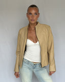 Beige High Neck Jacket