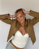 High Neck Beige Jacket